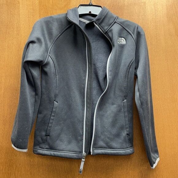 The North Face Girl’s Medium Gray Zippered Jacket - Picture 1 of 5